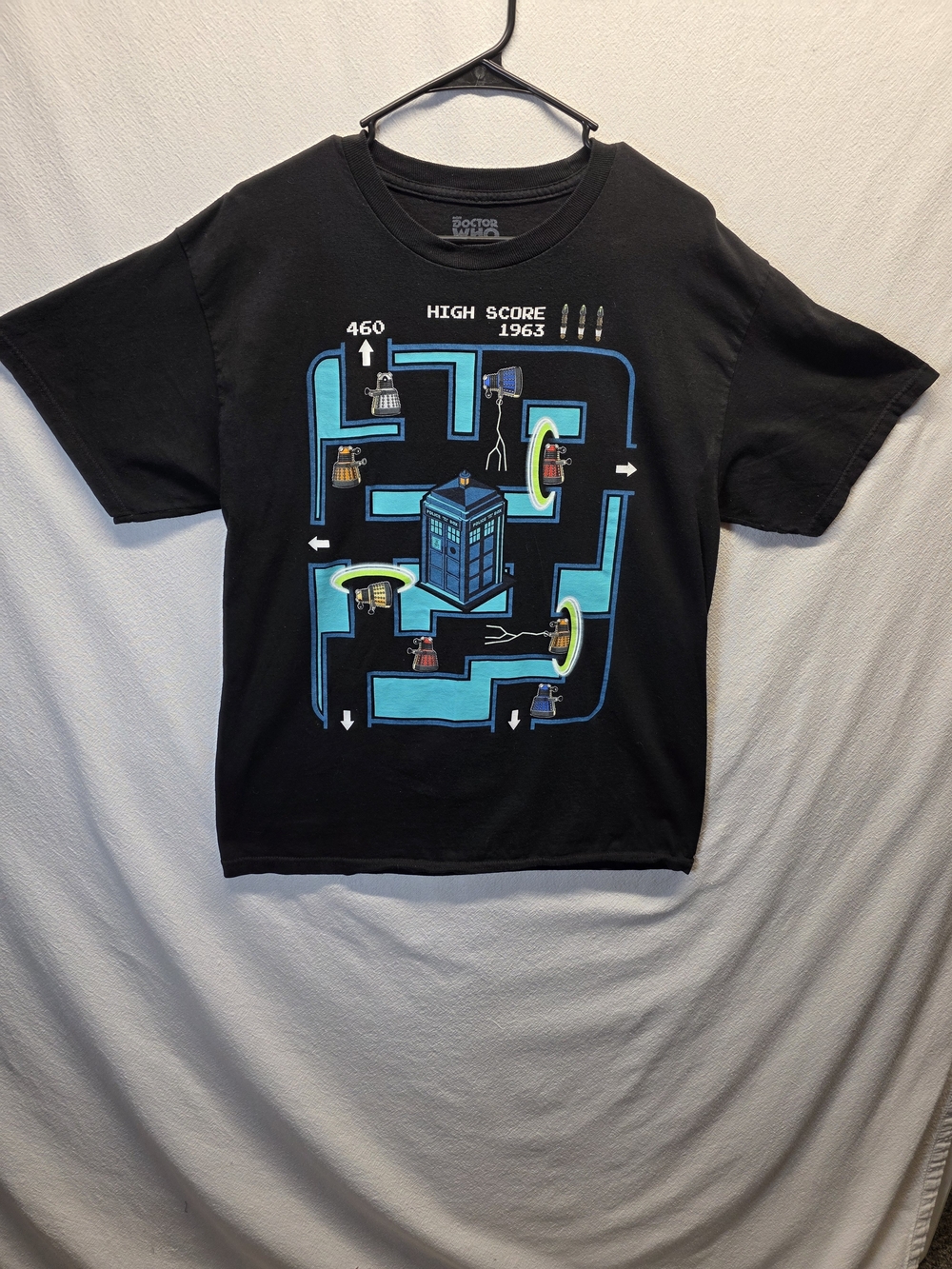 Rare Doctor Who Ripple Junction Shirt Tee High Score Black Graphic Size Small
